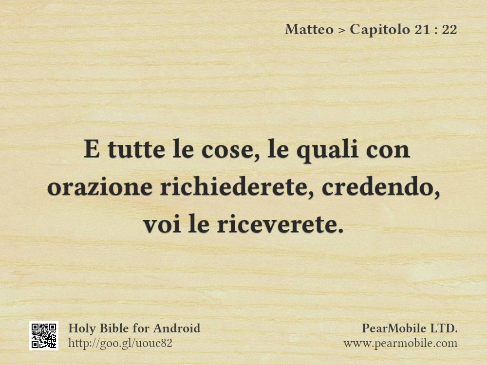 Matteo, Capitolo 21:22